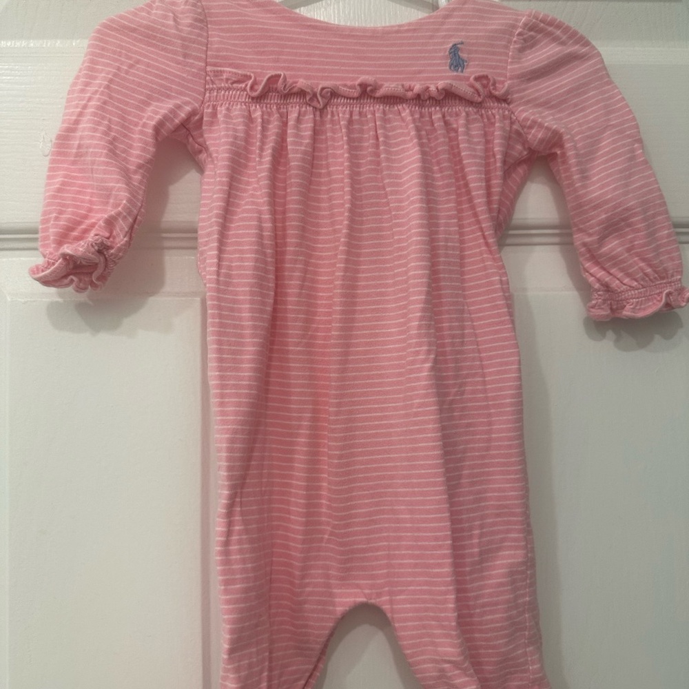Pink Striped Kids One Piece